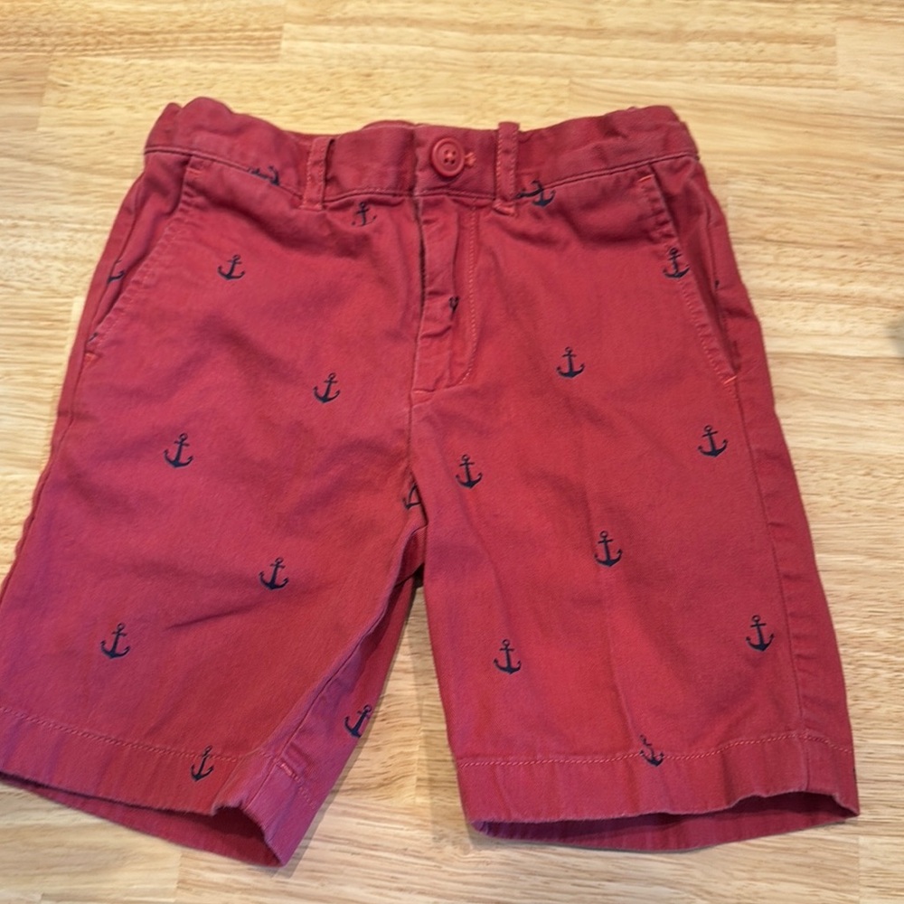 Crew cuts / 7 Red Anchor Print Shorts